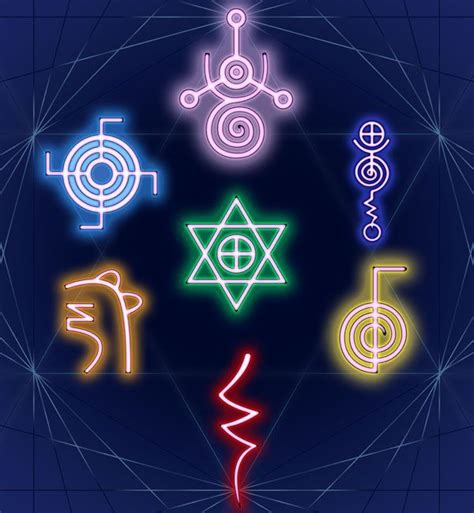 Pagan sacred symbol arrangement